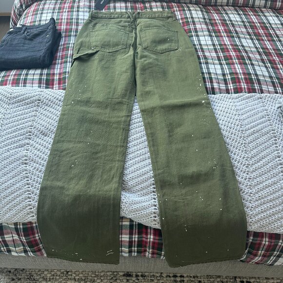 Veronica Beard Dylan Pain Splatter Green Jeans ( Size 29) - Picture 7 of 9